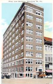 postcard picture of the Riley Building, now the Kaley Center